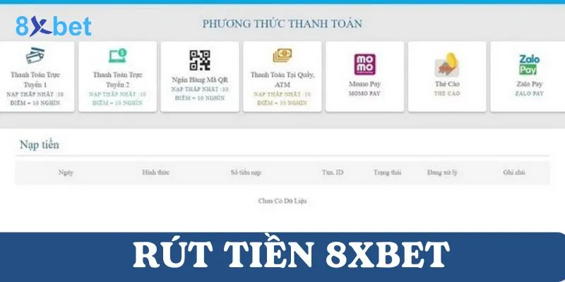 Rút tiền 8Xbet: Quy trình nhanh chóng và an toàn Rút tiền 8Xbet