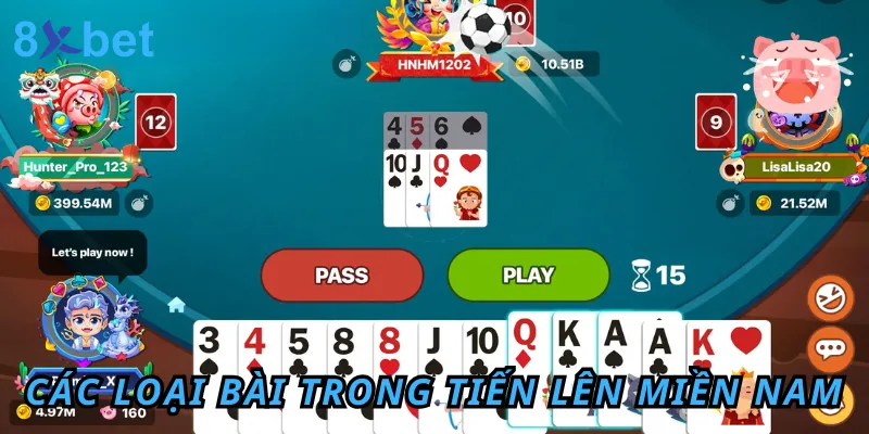 Bật mí luật chơi Tiến Lên Miền Nam 8xbet thắng lớn cho tân thủ Tìm hiểu các loại bài phổ biến nhất trong game bài Tiến Lên Miền Nam